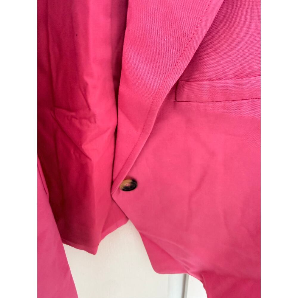Zara Magenta Pink Cropped Open Front Blazer Size Large - Picture 3 of 7